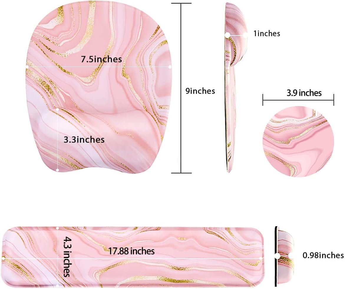 Keyboard Wrist Rest Mouse Pad Wrist Support for Computer Desktop/Laptop/Notebook Memory Foam Keyboard Pad Ergonomic Hand Rest Wrist Cushion for Home Office Gaming - Pink Fluid - TrendyTechWorldTrendyTechWorld7445018659636TrendyTechWorldKeyboard Wrist Rest Mouse Pad Wrist Support for Computer Desktop/Laptop/Notebook Memory Foam Keyboard Pad Ergonomic Hand Rest Wrist Cushion for Home Office Gaming - Pink Fluid
