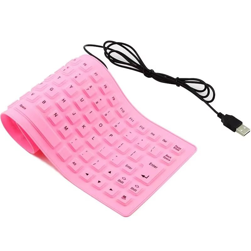 Silicone Mute Soft Keyboard 85 - Key Computer Keyboard USB Wired Keyboard Portable Mini Laptop Pc Folding Waterproof Keyboard - TrendyTechWorldTrendyTechWorld7445036274200TrendyTechWorldSilicone Mute Soft Keyboard 85 - Key Computer Keyboard USB Wired Keyboard Portable Mini Laptop Pc Folding Waterproof Keyboard