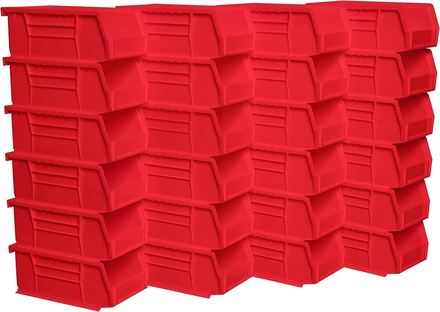 30220 Akrobins Plastic Storage Bins, Space - Saving Stackable Bins for Garage, Pantry, Craft Organization, 7 - " X 4 - " X 3 - ", Red, 24 - Pack - TrendyTechWorldTrendyTechWorld726084527737TrendyTechWorld30220 Akrobins Plastic Storage Bins, Space - Saving Stackable Bins for Garage, Pantry, Craft Organization, 7 - " X 4 - " X 3 - ", Red, 24 - Pack