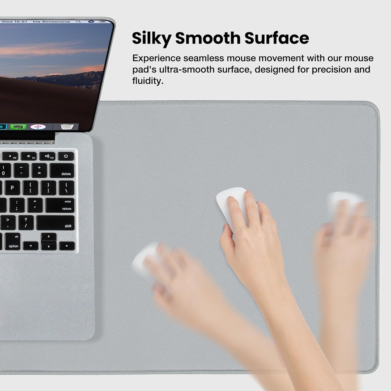 Waterproof Mouse Pad with Durable Stitched Edge, XXXL Gaming Keyboard Pad, Non - Slip Rubber Base Mouse Mat, Extended Desk Pad for Gamer, Office & Home, Gray Mousepad 35.4''X 15.7''X 0.12'' - TrendyTechWorldTrendyTechWorld7445014993901TrendyTechWorldWaterproof Mouse Pad with Durable Stitched Edge, XXXL Gaming Keyboard Pad, Non - Slip Rubber Base Mouse Mat, Extended Desk Pad for Gamer, Office & Home, Gray Mousepad 35.4''X 15.7''X 0.12''