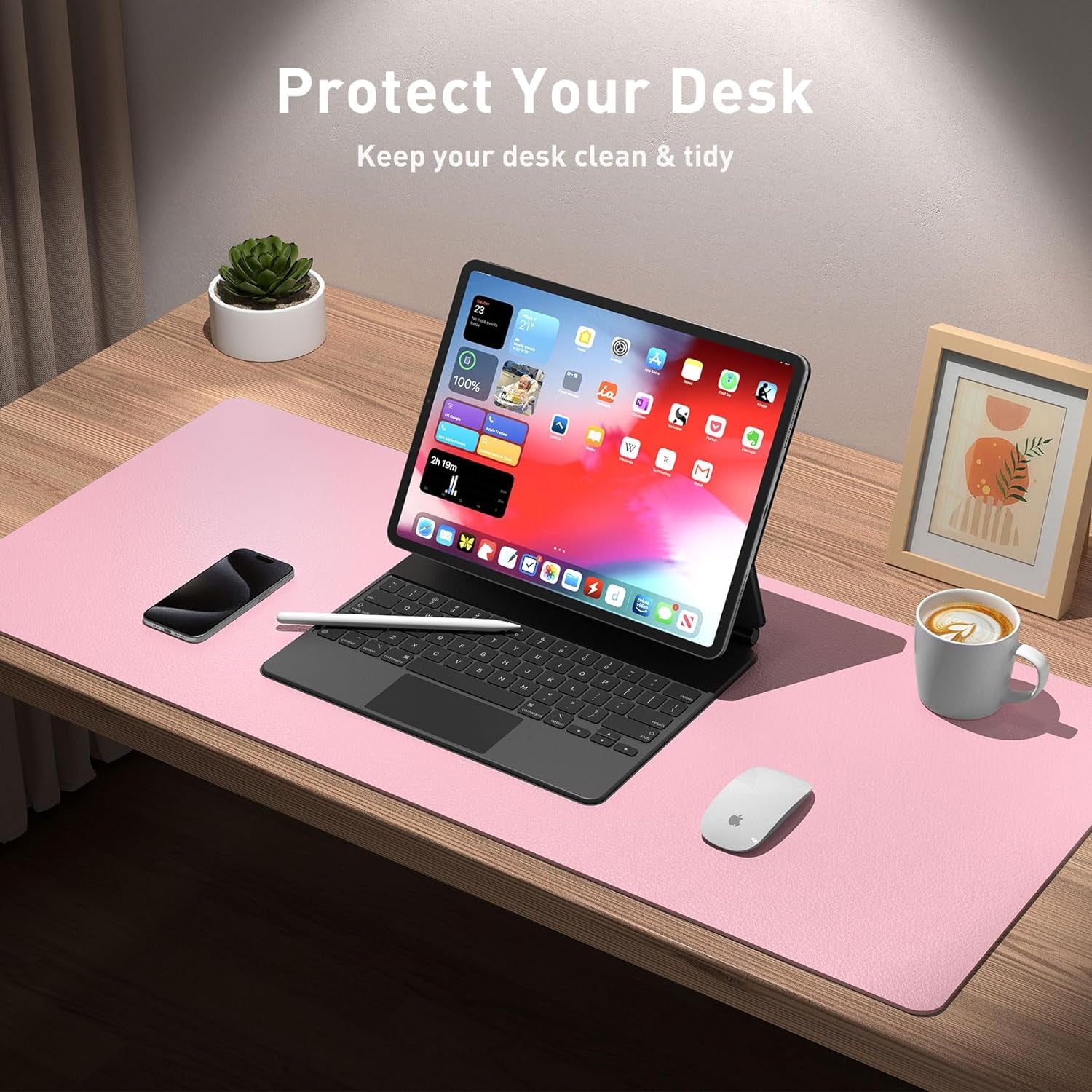 Leather Desk Pad Protector, Mouse Pad, Office Desk Mat, Non - Slip PU Leather Desk Blotter, Laptop Desk Pad, Waterproof Desk Writing Pad for Office and Home (31.5" X 15.7", Fairy Pink) - TrendyTechWorldTrendyTechWorld313111991953TrendyTechWorldLeather Desk Pad Protector, Mouse Pad, Office Desk Mat, Non - Slip PU Leather Desk Blotter, Laptop Desk Pad, Waterproof Desk Writing Pad for Office and Home (31.5" X 15.7", Fairy Pink)