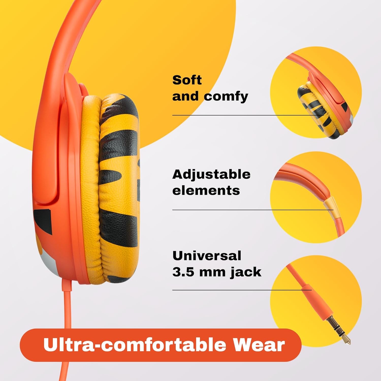 Wired Toddler Headphones for 1 - 7 Years Old — 85Db Volume Limited Baby Headphones for Plane and Car Travel — Children Headset for Airplane, Ipad and Tablet, Kids Headphone with Cord for Children - TrendyTechWorldTrendyTechWorld7445003612622TrendyTechWorldWired Toddler Headphones for 1 - 7 Years Old — 85Db Volume Limited Baby Headphones for Plane and Car Travel — Children Headset for Airplane, Ipad and Tablet, Kids Headphone with Cord for Children