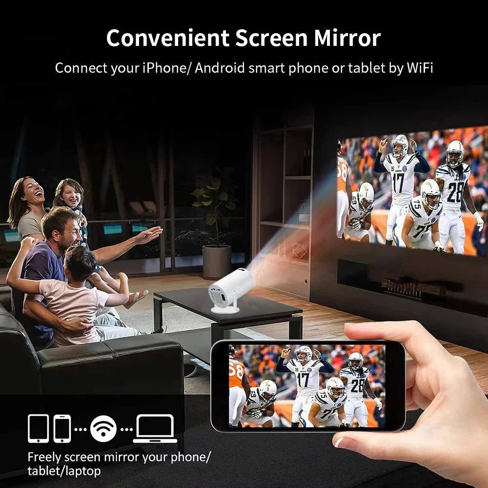 Salange P300 Mini Portable Projector - 4K 8K Video Decoding, 720P HD, Android 11, Wi - Fi, BT 5.1 - TrendyTechWorldTrendyTechWorldTrendyTechWorldSalange P300 Mini Portable Projector - 4K 8K Video Decoding, 720P HD, Android 11, Wi - Fi, BT 5.1
