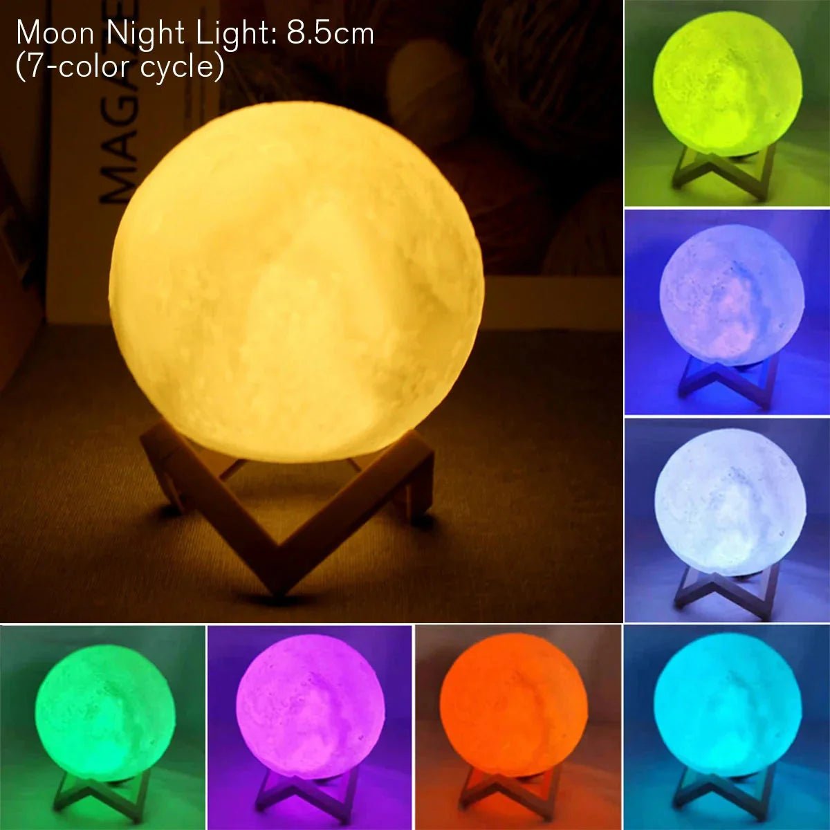 D5 Starry Moon Lamp 8Cm - LED Night Light with Stand, Perfect for Bedroom Decor and Gifts - TrendyTechWorldTrendyTechWorldTrendyTechWorldD5 Starry Moon Lamp 8Cm - LED Night Light with Stand, Perfect for Bedroom Decor and Gifts