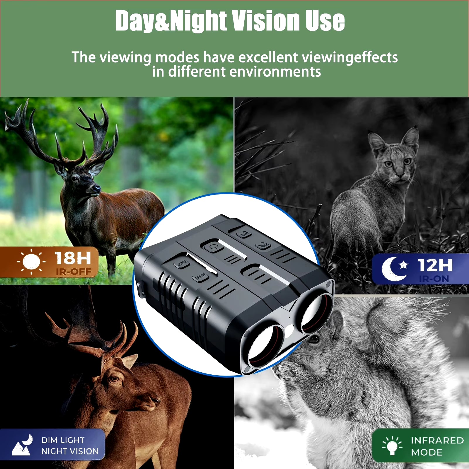 4K Night Vision Binocular Device 10X Digital Zoom Full Dark 800M Infrared Wifi Telescope for Hunting Camping Video Record - TrendyTechWorldTrendyTechWorld7445015824891TrendyTechWorld4K Night Vision Binocular Device 10X Digital Zoom Full Dark 800M Infrared Wifi Telescope for Hunting Camping Video Record