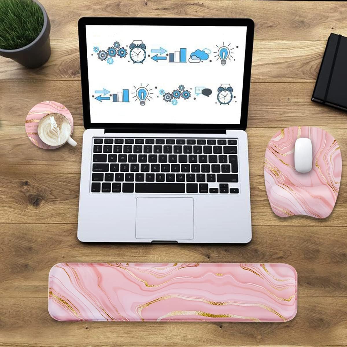 Keyboard Wrist Rest Mouse Pad Wrist Support for Computer Desktop/Laptop/Notebook Memory Foam Keyboard Pad Ergonomic Hand Rest Wrist Cushion for Home Office Gaming - Pink Fluid - TrendyTechWorldTrendyTechWorld7445018659636TrendyTechWorldKeyboard Wrist Rest Mouse Pad Wrist Support for Computer Desktop/Laptop/Notebook Memory Foam Keyboard Pad Ergonomic Hand Rest Wrist Cushion for Home Office Gaming - Pink Fluid