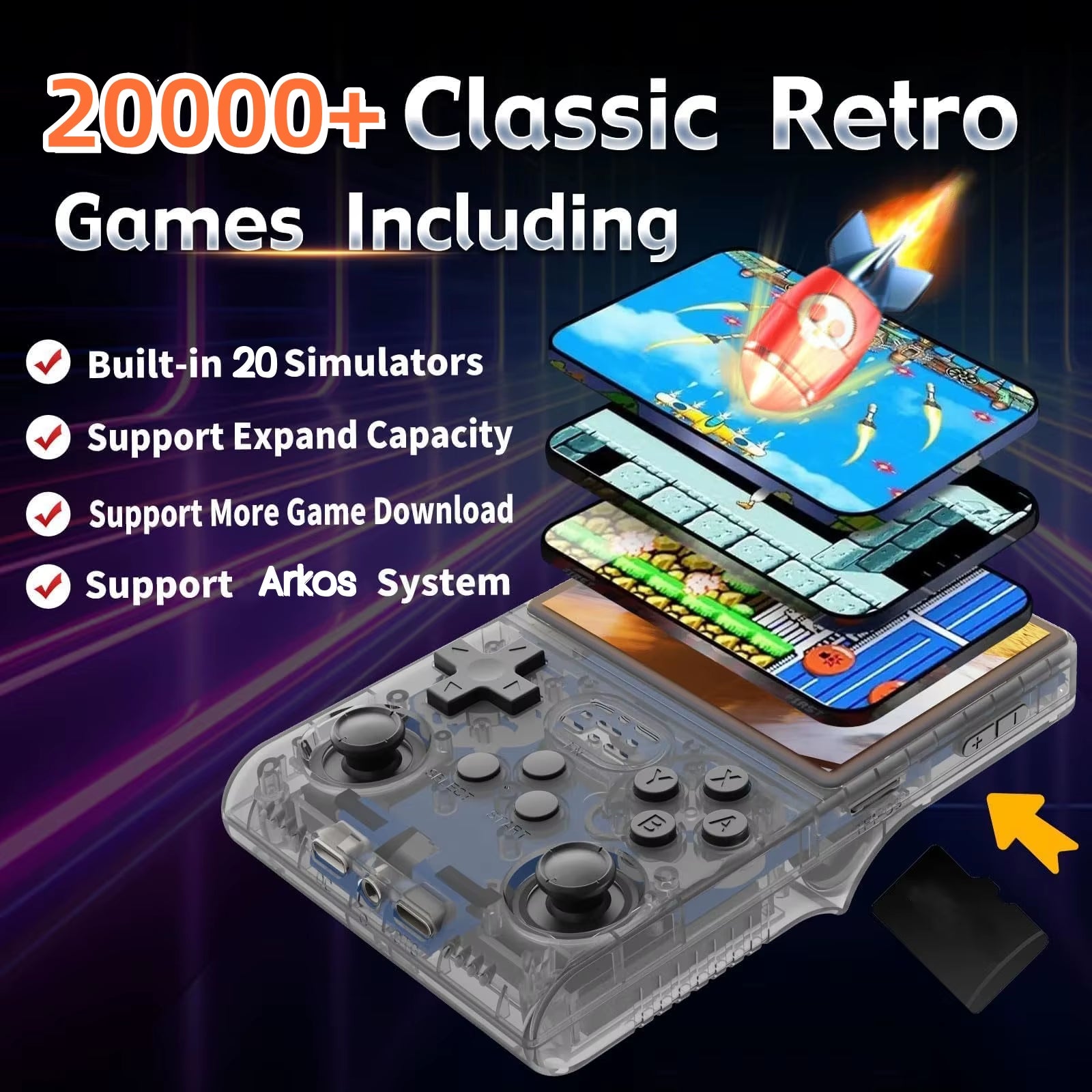 R36S Retro Game Console Handheld Video Arkos 2.0 System 3.5 Inch Single Card Portable Pocket Video Player 64GB 128GB 20000 Games - TrendyTechWorldTrendyTechWorld313101748727TrendyTechWorldR36S Retro Game Console Handheld Video Arkos 2.0 System 3.5 Inch Single Card Portable Pocket Video Player 64GB 128GB 20000 Games
