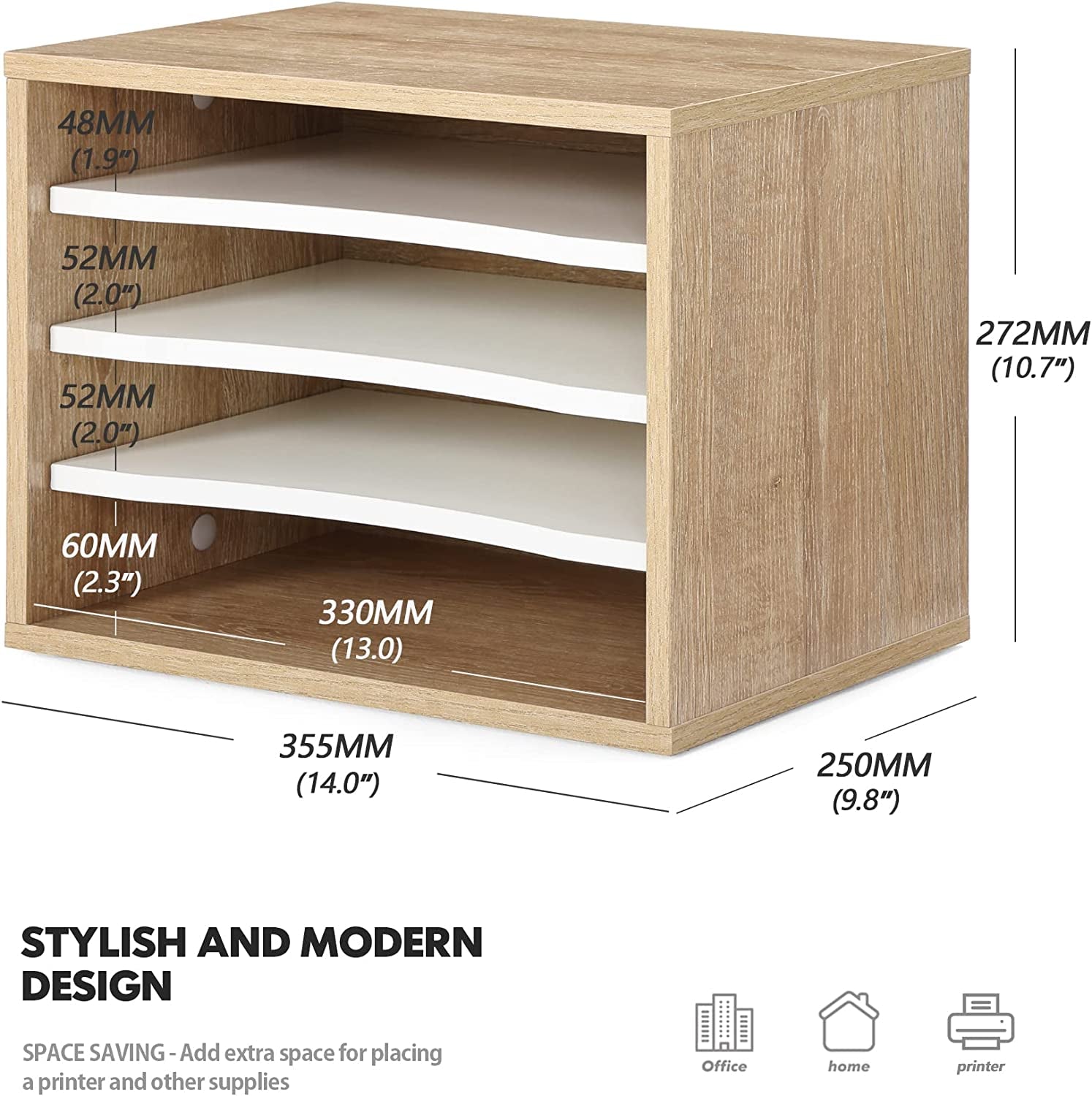 Wood Desk Paper Sorter Organizer with 4 - Tier Storage, Desktop Paper File Holder Letter Tray for Home and Office, Light Wood, DO403506WO - TrendyTechWorldTrendyTechWorld7445024420411TrendyTechWorldWood Desk Paper Sorter Organizer with 4 - Tier Storage, Desktop Paper File Holder Letter Tray for Home and Office, Light Wood, DO403506WO