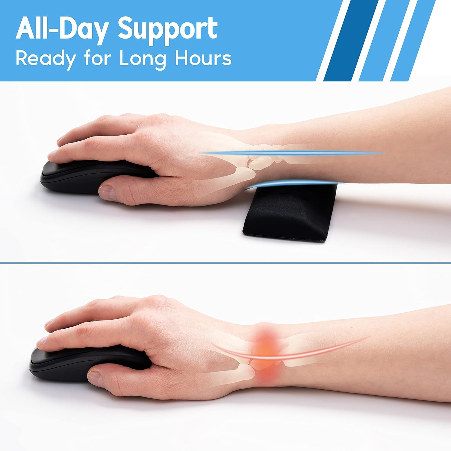 Memory Foam Mouse Wrist Rest - Pain - Reducing Wrist Rest for Mouse - Non - Slip Rubber Base Wrist Rest - Cooling Mouse Wrist Support for Long Hours of Work, Studying, Gaming (Black) - TrendyTechWorldTrendyTechWorld7445044267232TrendyTechWorldMemory Foam Mouse Wrist Rest - Pain - Reducing Wrist Rest for Mouse - Non - Slip Rubber Base Wrist Rest - Cooling Mouse Wrist Support for Long Hours of Work, Studying, Gaming (Black)