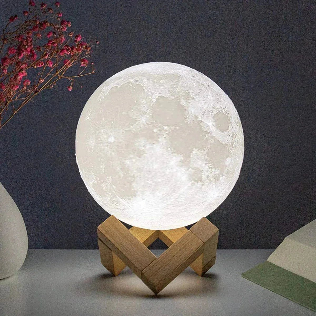 D5 Starry Moon Lamp 8Cm - LED Night Light with Stand, Perfect for Bedroom Decor and Gifts - TrendyTechWorldTrendyTechWorldTrendyTechWorld92795F