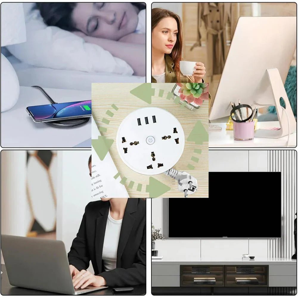 EU Plug AC Outlet Smart Home Power Strip – Multipurpose Electrical Extension Cord with USB Ports & Fast Charging - TrendyTechWorldTrendyTechWorldTrendyTechWorldEU Plug AC Outlet Smart Home Power Strip – Multipurpose Electrical Extension Cord with USB Ports & Fast Charging