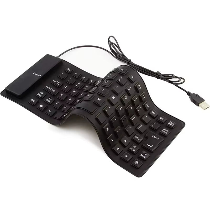 Silicone Mute Soft Keyboard 85 - Key Computer Keyboard USB Wired Keyboard Portable Mini Laptop Pc Folding Waterproof Keyboard - TrendyTechWorldTrendyTechWorld313111728764TrendyTechWorldSilicone Mute Soft Keyboard 85 - Key Computer Keyboard USB Wired Keyboard Portable Mini Laptop Pc Folding Waterproof Keyboard
