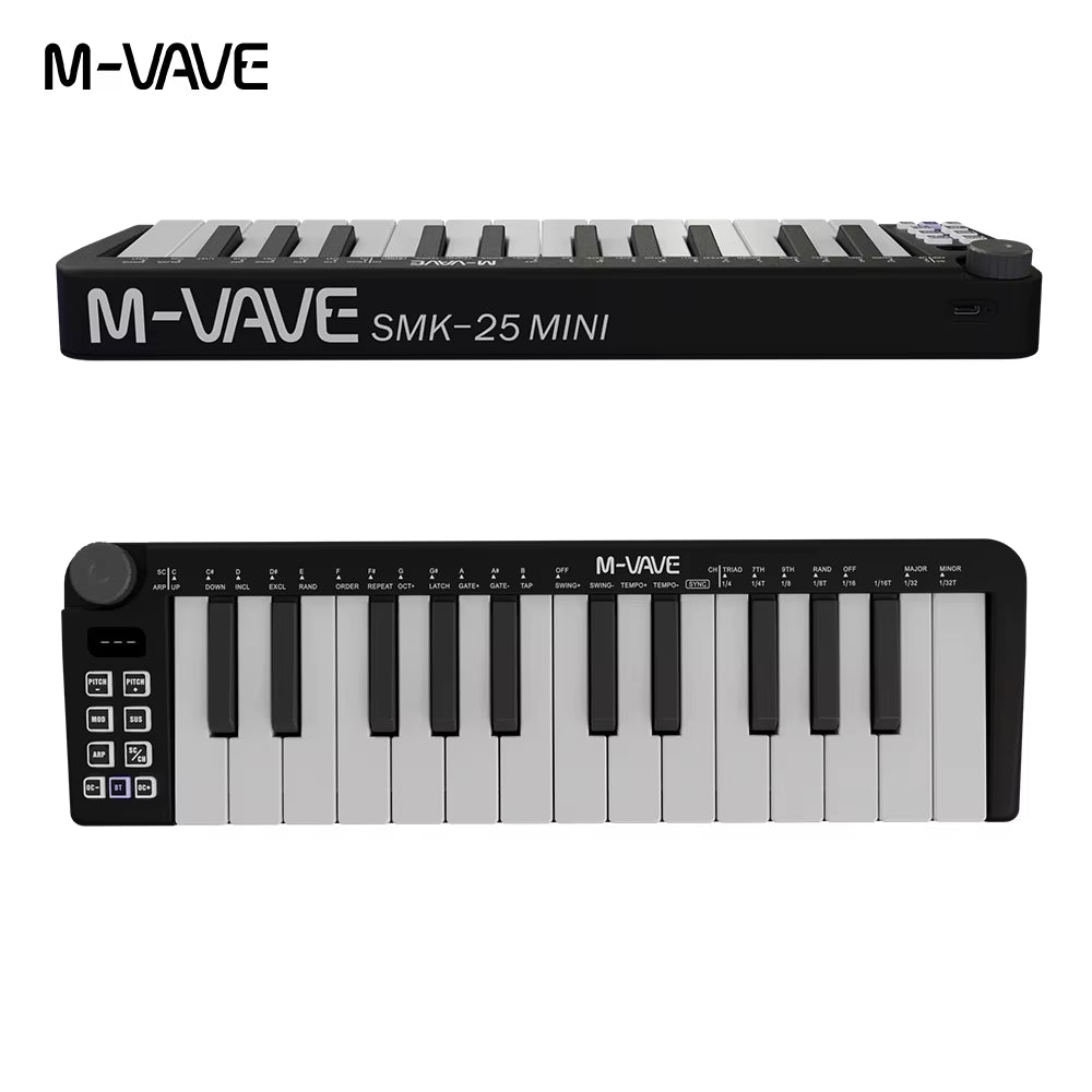 Smk - 25Mini MIDI Keyboard Rechargeable 25 - Key MIDI Control Keyboard Instrument Mini Portable USB Keyboard MIDI Controller - TrendyTechWorldTrendyTechWorld7445010911947TrendyTechWorldSmk - 25Mini MIDI Keyboard Rechargeable 25 - Key MIDI Control Keyboard Instrument Mini Portable USB Keyboard MIDI Controller
