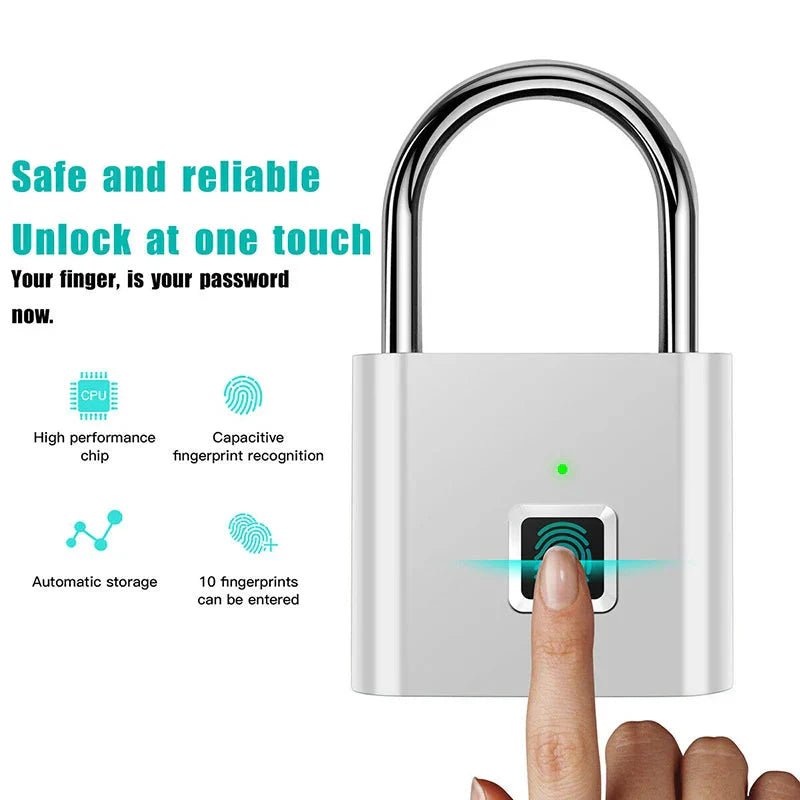 Smart Fingerprint Padlock - TrendyTechWorldTrendyTechWorldTrendyTechWorldSmart Fingerprint Padlock