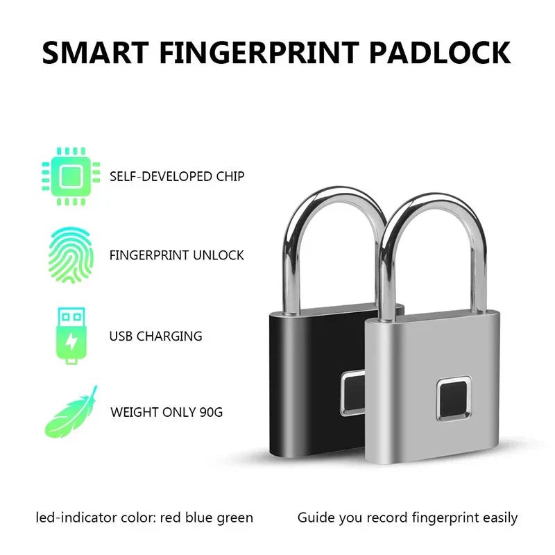 Smart Fingerprint Padlock - TrendyTechWorldTrendyTechWorldTrendyTechWorldSmart Fingerprint Padlock