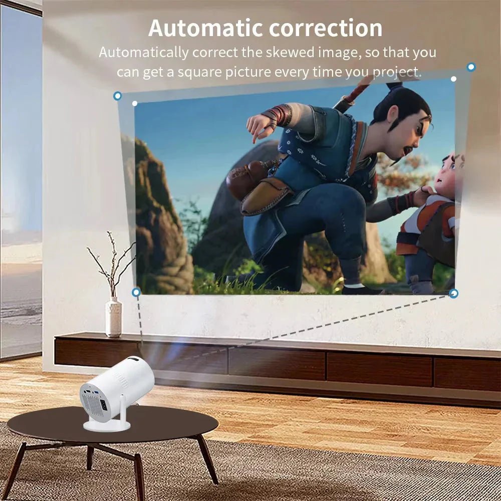 Salange P300 Mini Portable Projector - 4K 8K Video Decoding, 720P HD, Android 11, Wi - Fi, BT 5.1 - TrendyTechWorldTrendyTechWorldTrendyTechWorldSalange P300 Mini Portable Projector - 4K 8K Video Decoding, 720P HD, Android 11, Wi - Fi, BT 5.1