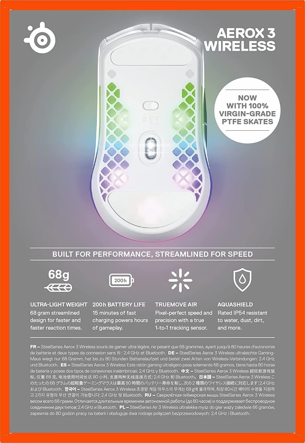 Aerox 3 Wireless - Holey RGB Gaming Mouse - Ultra - Lightweight Water Resistant Design - 18K DPI Truemove Air Optical Sensor - Snow - TrendyTechWorldTrendyTechWorld313056139137TrendyTechWorldAerox 3 Wireless - Holey RGB Gaming Mouse - Ultra - Lightweight Water Resistant Design - 18K DPI Truemove Air Optical Sensor - Snow
