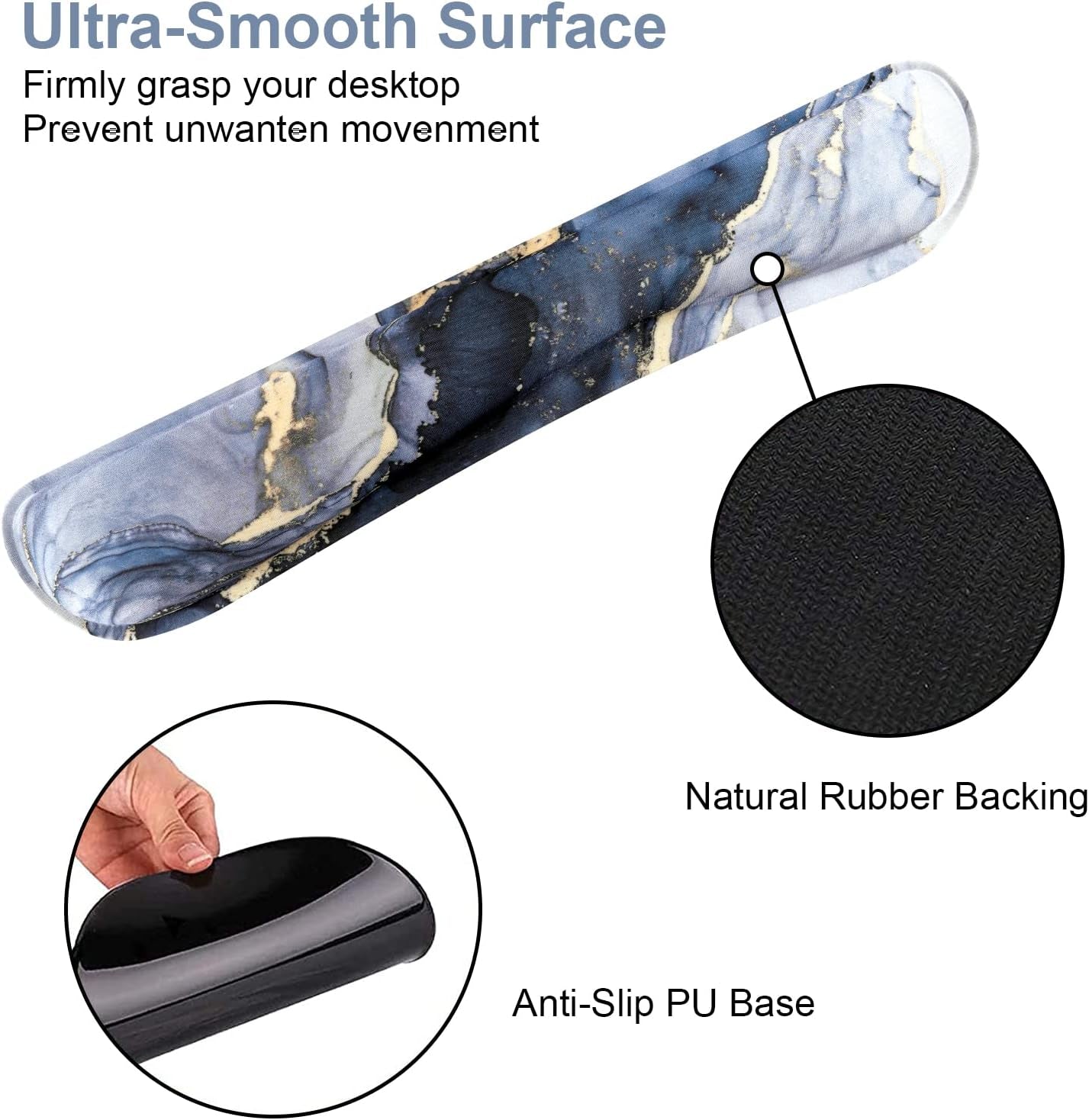 Mouse Pad with Wrist Support Keyboard Wrist Rest Set, Ergonomic Mouse Pad with Non - Slip Base for Computer Home Office + Coasters, Easy Typing & Pain Relief Mouse Mat, Dark Blue Marble - TrendyTechWorldTrendyTechWorld7445008493479TrendyTechWorldMouse Pad with Wrist Support Keyboard Wrist Rest Set, Ergonomic Mouse Pad with Non - Slip Base for Computer Home Office + Coasters, Easy Typing & Pain Relief Mouse Mat, Dark Blue Marble
