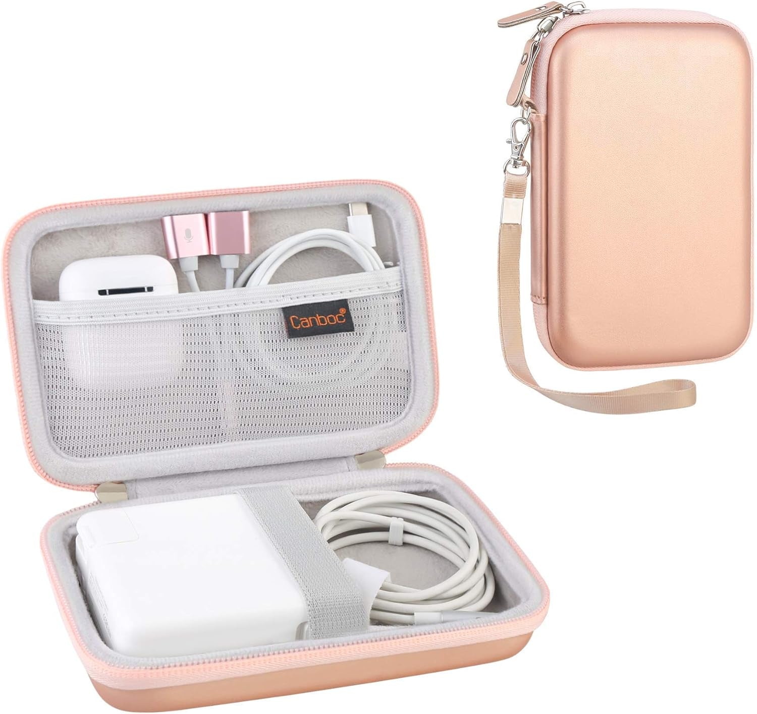 Carrying Case for Macbook Air Pro Charger Magsafe/Magsafe 2 Power Adapter, Iphone 16/16 Pro Magsafe Charger, USB C Hub, Type C Hub, USB Multiport Adapter, Hard EVA Bag, Rose Gold - TrendyTechWorldTrendyTechWorld7445022514556TrendyTechWorldCarrying Case for Macbook Air Pro Charger Magsafe/Magsafe 2 Power Adapter, Iphone 16/16 Pro Magsafe Charger, USB C Hub, Type C Hub, USB Multiport Adapter, Hard EVA Bag, Rose Gold