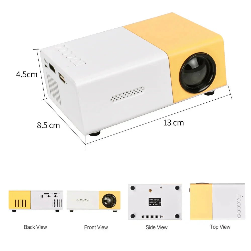 Mini Projector – 1080P Full HD Support, Portable LED Projector, 4K Video Playback, Multiple Connectivity Options - TrendyTechWorldTrendyTechWorldTrendyTechWorldMini Projector – 1080P Full HD Support, Portable LED Projector, 4K Video Playback, Multiple Connectivity Options