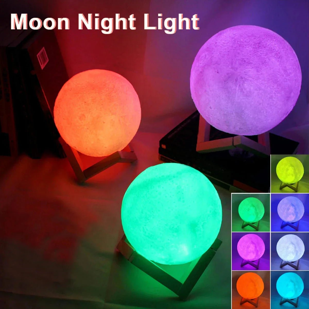 D5 Starry Moon Lamp 8Cm - LED Night Light with Stand, Perfect for Bedroom Decor and Gifts - TrendyTechWorldTrendyTechWorldTrendyTechWorldD5 Starry Moon Lamp 8Cm - LED Night Light with Stand, Perfect for Bedroom Decor and Gifts