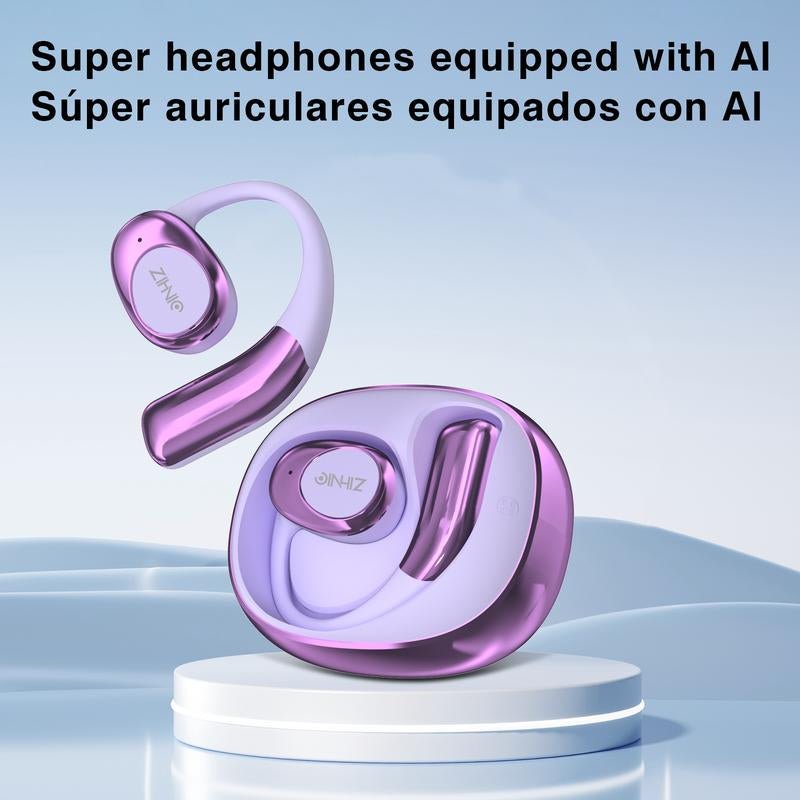 ZIHNIC S09 AI Translation Earbuds Bluetooth 5.0 Wireless Open - Ear Headphones 138 Languages Support HIFI Sound Quality Chargeable Electronic Audio Headset Chargeable Electronic Audio Headset Pink - TrendyTechWorldTrendyTechWorld726084723030TrendyTechWorldZIHNIC S09 AI Translation Earbuds Bluetooth 5.0 Wireless Open - Ear Headphones 138 Languages Support HIFI Sound Quality Chargeable Electronic Audio Headset Chargeable Electronic Audio Headset Pink