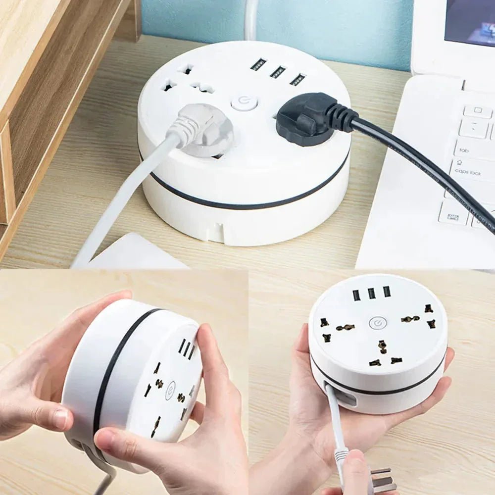 EU Plug AC Outlet Smart Home Power Strip – Multipurpose Electrical Extension Cord with USB Ports & Fast Charging - TrendyTechWorldTrendyTechWorldTrendyTechWorldEU Plug AC Outlet Smart Home Power Strip – Multipurpose Electrical Extension Cord with USB Ports & Fast Charging