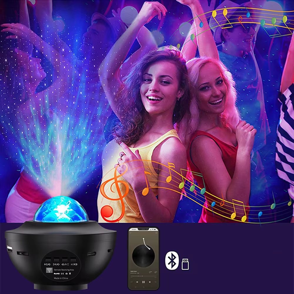 Starry Sky Projector Light LED Night Light Bluetooth Music Player Remote Ocean Wave Galaxy Ambient Light Bedroom Decoration Gift - TrendyTechWorldTrendyTechWorld313097842812TrendyTechWorldStarry Sky Projector Light LED Night Light Bluetooth Music Player Remote Ocean Wave Galaxy Ambient Light Bedroom Decoration Gift