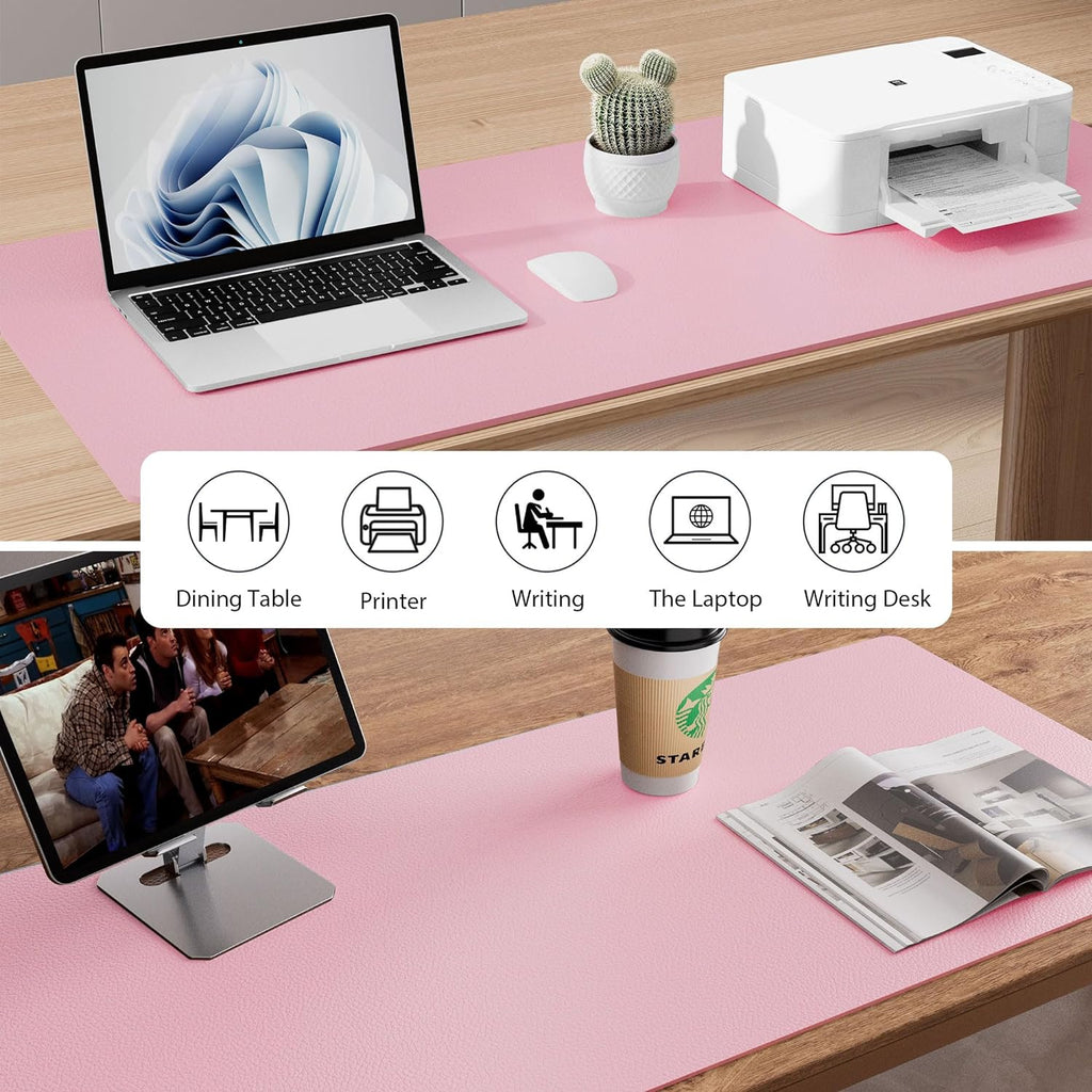 Leather Desk Pad Protector, Mouse Pad, Office Desk Mat, Non - Slip PU Leather Desk Blotter, Laptop Desk Pad, Waterproof Desk Writing Pad for Office and Home (31.5" X 15.7", Fairy Pink) - TrendyTechWorldTrendyTechWorld313111991953TrendyTechWorldLeather Desk Pad Protector, Mouse Pad, Office Desk Mat, Non - Slip PU Leather Desk Blotter, Laptop Desk Pad, Waterproof Desk Writing Pad for Office and Home (31.5" X 15.7", Fairy Pink)