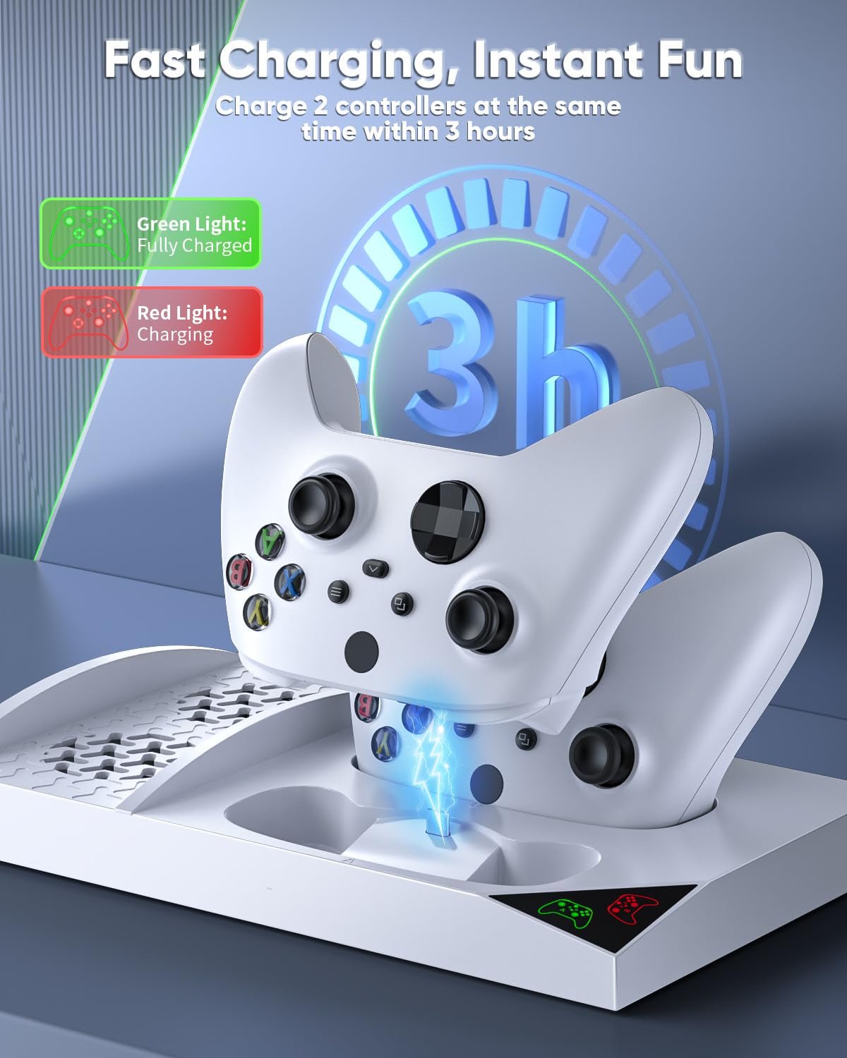 Charger Stand Cooling Fan for Xbox Series S Console/Controller,Dual Cooler System Charging Dock Accessories with 2*Rechargeable Battery,Earphone Mounts, Brackets&Stands for Xbox Series S Protectors - TrendyTechWorldTrendyTechWorld313055290204TrendyTechWorldCharger Stand Cooling Fan for Xbox Series S Console/Controller,Dual Cooler System Charging Dock Accessories with 2*Rechargeable Battery,Earphone Mounts, Brackets&Stands for Xbox Series S Protectors
