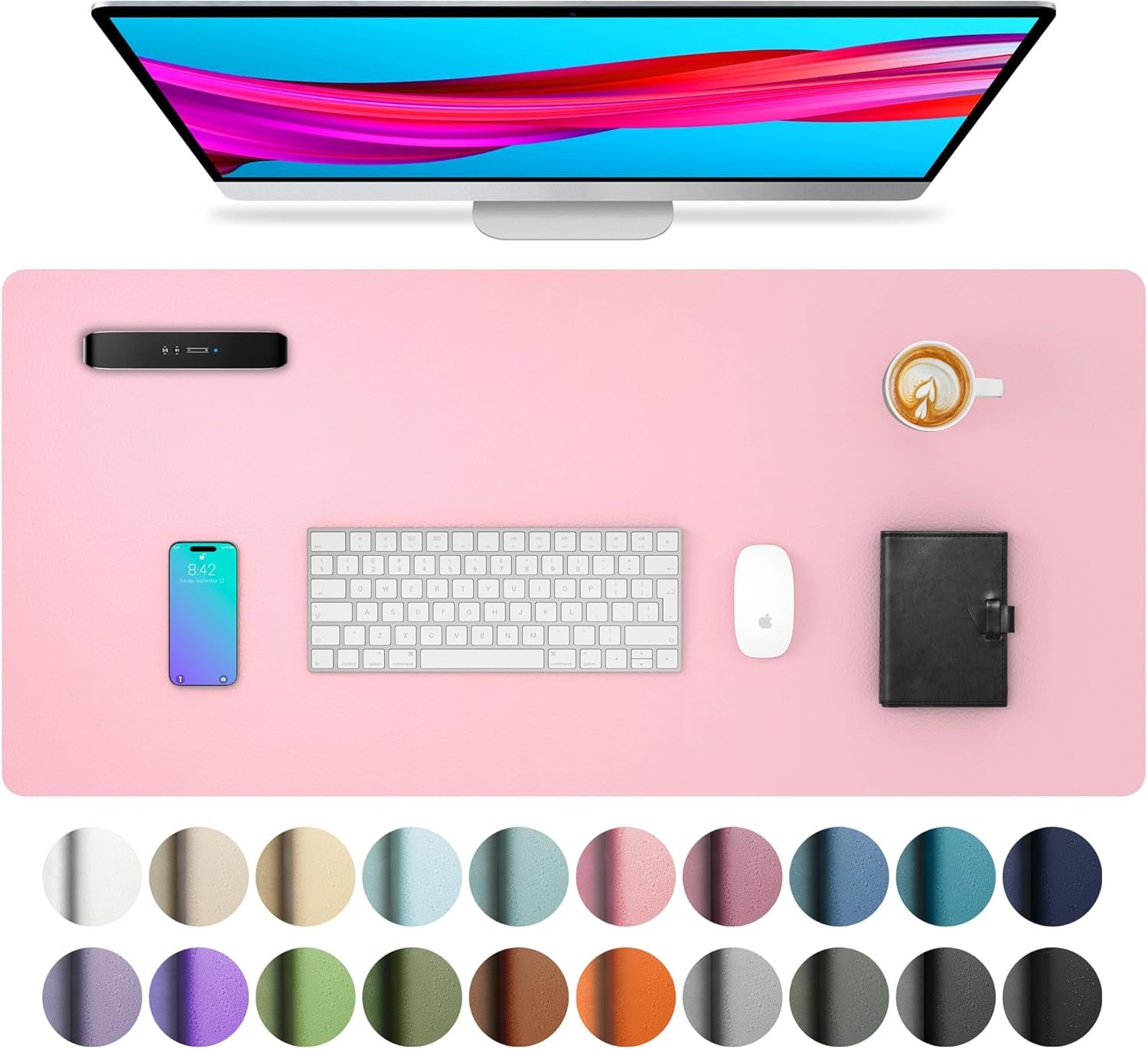 Leather Desk Pad Protector, Mouse Pad, Office Desk Mat, Non - Slip PU Leather Desk Blotter, Laptop Desk Pad, Waterproof Desk Writing Pad for Office and Home (31.5" X 15.7", Fairy Pink) - TrendyTechWorldTrendyTechWorld313111991953TrendyTechWorldLeather Desk Pad Protector, Mouse Pad, Office Desk Mat, Non - Slip PU Leather Desk Blotter, Laptop Desk Pad, Waterproof Desk Writing Pad for Office and Home (31.5" X 15.7", Fairy Pink)