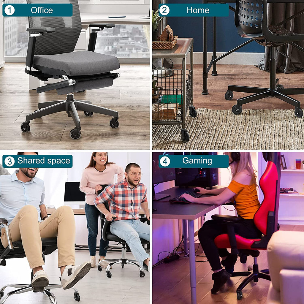 Office Chair Caster Wheels Set of 5 for Tile, Hardwood Floors and Carpets, Universal Fit for Most Chairs (Black) - TrendyTechWorldTrendyTechWorld7445024396358TrendyTechWorldOffice Chair Caster Wheels Set of 5 for Tile, Hardwood Floors and Carpets, Universal Fit for Most Chairs (Black)