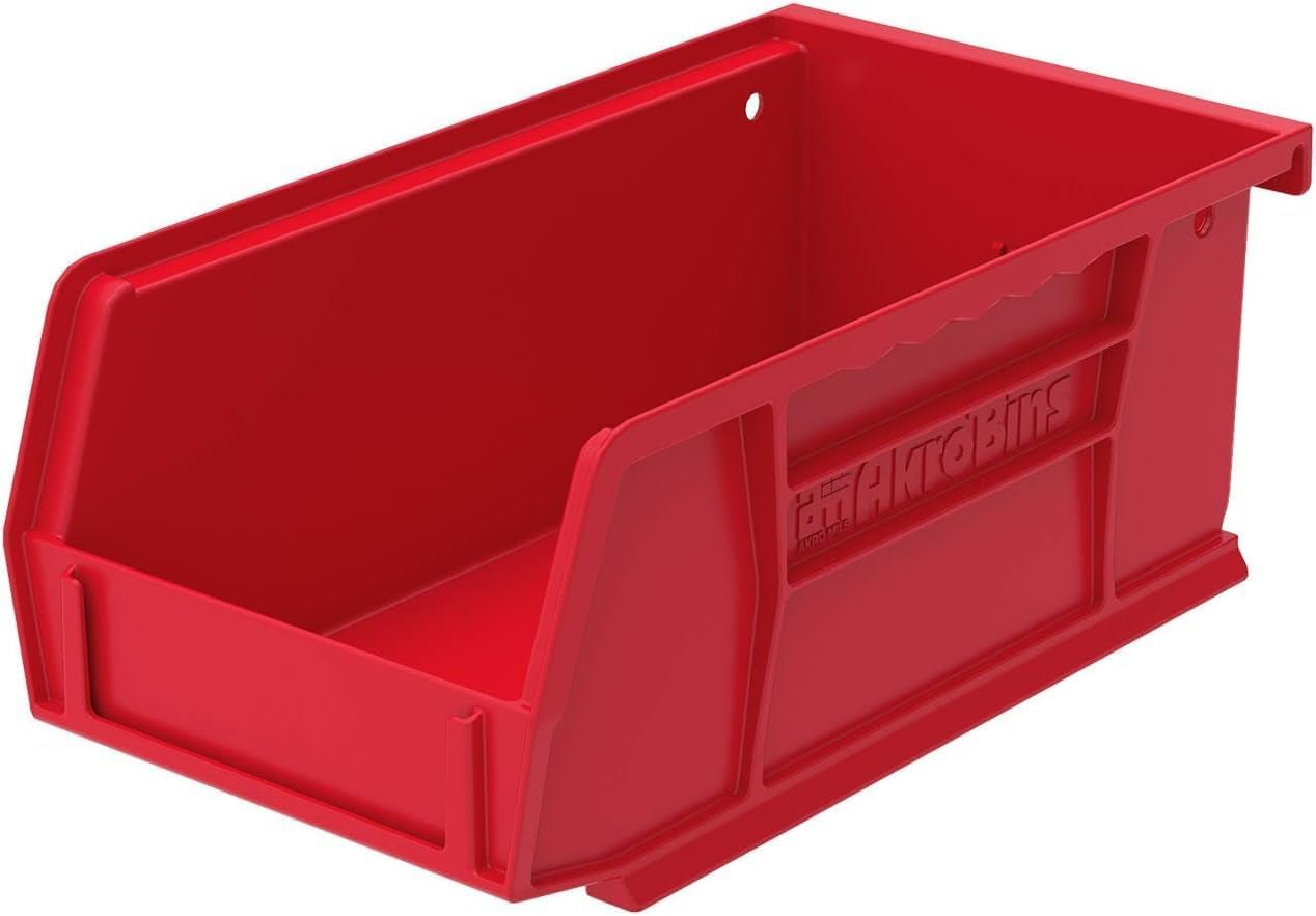 30220 Akrobins Plastic Storage Bins, Space - Saving Stackable Bins for Garage, Pantry, Craft Organization, 7 - " X 4 - " X 3 - ", Red, 24 - Pack - TrendyTechWorldTrendyTechWorld726084527737TrendyTechWorld30220 Akrobins Plastic Storage Bins, Space - Saving Stackable Bins for Garage, Pantry, Craft Organization, 7 - " X 4 - " X 3 - ", Red, 24 - Pack