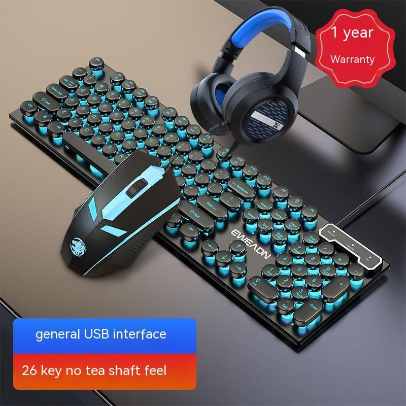 Punk Keyboard and Mouse Set Retro round Parts Wired - TrendyTechWorldTrendyTechWorld7445025371309TrendyTechWorldPunk Keyboard and Mouse Set Retro round Parts Wired