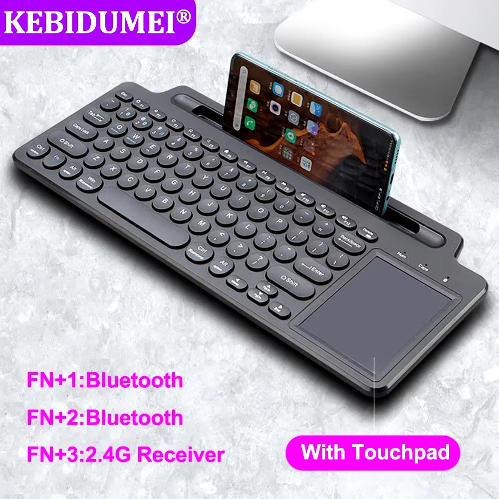 Bluetooth Keyboard 2.4G Wireless Keyboard with Touchpad Card Slot Keyboard for Laptop Tablet Android IOS Ipad Gaming Keyboard - TrendyTechWorldTrendyTechWorld313104431404TrendyTechWorldBluetooth Keyboard 2.4G Wireless Keyboard with Touchpad Card Slot Keyboard for Laptop Tablet Android IOS Ipad Gaming Keyboard