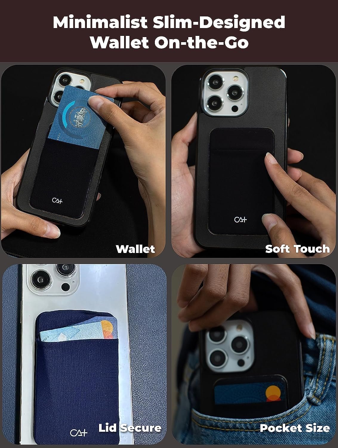 Phone Wallet Card Holder for Phone Case Sleeves Stick on Wallet for Cell Phone Card Holder Durable Adhesive Sticker ID Credit Card Holder for Back of Phone (Black + Mint) - TrendyTechWorldTrendyTechWorld313110310380TrendyTechWorldPhone Wallet Card Holder for Phone Case Sleeves Stick on Wallet for Cell Phone Card Holder Durable Adhesive Sticker ID Credit Card Holder for Back of Phone (Black + Mint)