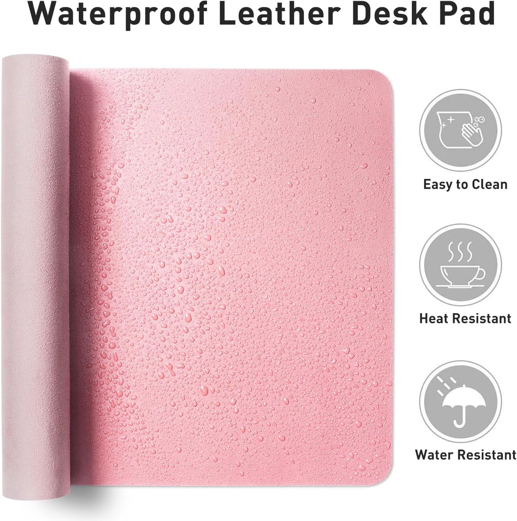 Leather Desk Pad Protector, Mouse Pad, Office Desk Mat, Non - Slip PU Leather Desk Blotter, Laptop Desk Pad, Waterproof Desk Writing Pad for Office and Home (31.5" X 15.7", Fairy Pink) - TrendyTechWorldTrendyTechWorld313111991953TrendyTechWorldLeather Desk Pad Protector, Mouse Pad, Office Desk Mat, Non - Slip PU Leather Desk Blotter, Laptop Desk Pad, Waterproof Desk Writing Pad for Office and Home (31.5" X 15.7", Fairy Pink)