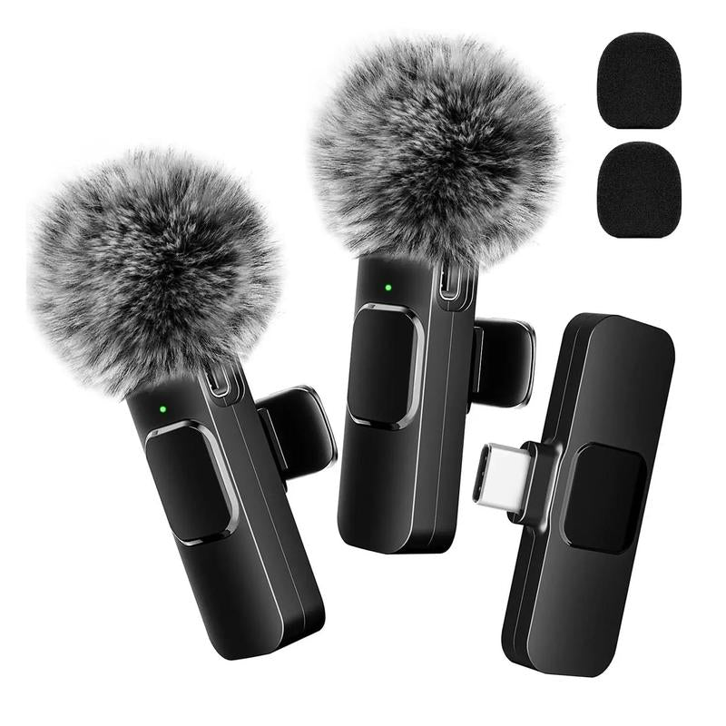 2 Pcs Wireless Lavalier Microphones for Iphone, Android, Ipad - Mini Wireless Clip - On Microphones Crystal Clear Sound Quality for Recording, Live Streaming,Vlog - TrendyTechWorldTrendyTechWorld7445039187194TrendyTechWorld2 Pcs Wireless Lavalier Microphones for Iphone, Android, Ipad - Mini Wireless Clip - On Microphones Crystal Clear Sound Quality for Recording, Live Streaming,Vlog