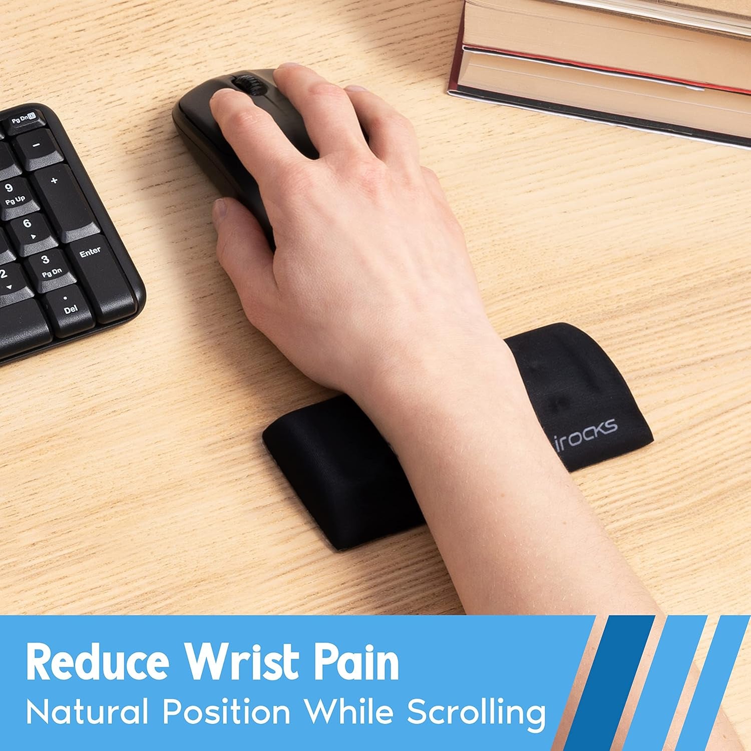 Memory Foam Mouse Wrist Rest - Pain - Reducing Wrist Rest for Mouse - Non - Slip Rubber Base Wrist Rest - Cooling Mouse Wrist Support for Long Hours of Work, Studying, Gaming (Black) - TrendyTechWorldTrendyTechWorld7445044267232TrendyTechWorldMemory Foam Mouse Wrist Rest - Pain - Reducing Wrist Rest for Mouse - Non - Slip Rubber Base Wrist Rest - Cooling Mouse Wrist Support for Long Hours of Work, Studying, Gaming (Black)
