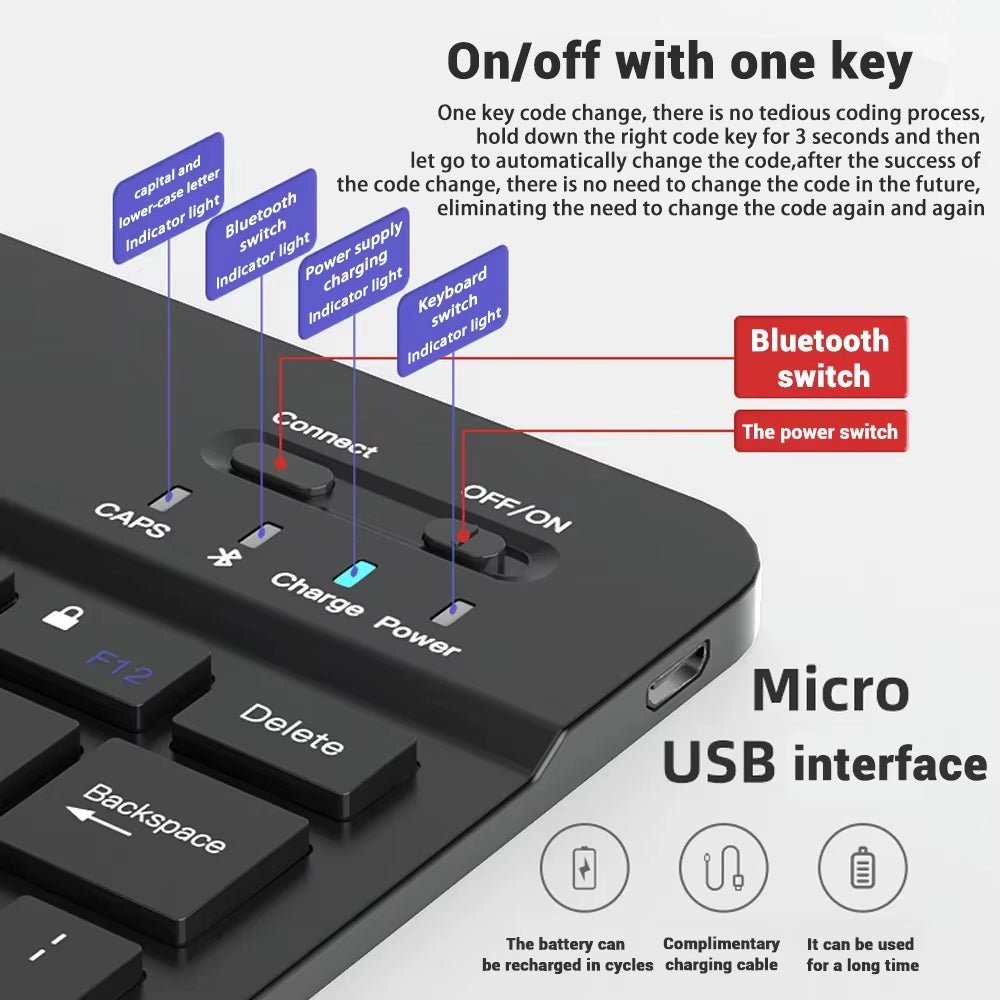 Mini Bluetooth Keyboard Wireless Keyboard 10Inch Backlit Keyboard Backlight Touchpad Keyboard for IOS Android Windows Ipad - TrendyTechWorldTrendyTechWorld7445029343364TrendyTechWorldMini Bluetooth Keyboard Wireless Keyboard 10Inch Backlit Keyboard Backlight Touchpad Keyboard for IOS Android Windows Ipad