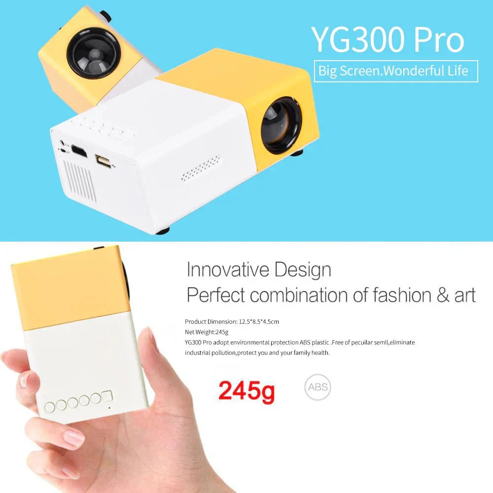 Mini Projector – 1080P Full HD Support, Portable LED Projector, 4K Video Playback, Multiple Connectivity Options - TrendyTechWorldTrendyTechWorldTrendyTechWorldMini Projector – 1080P Full HD Support, Portable LED Projector, 4K Video Playback, Multiple Connectivity Options
