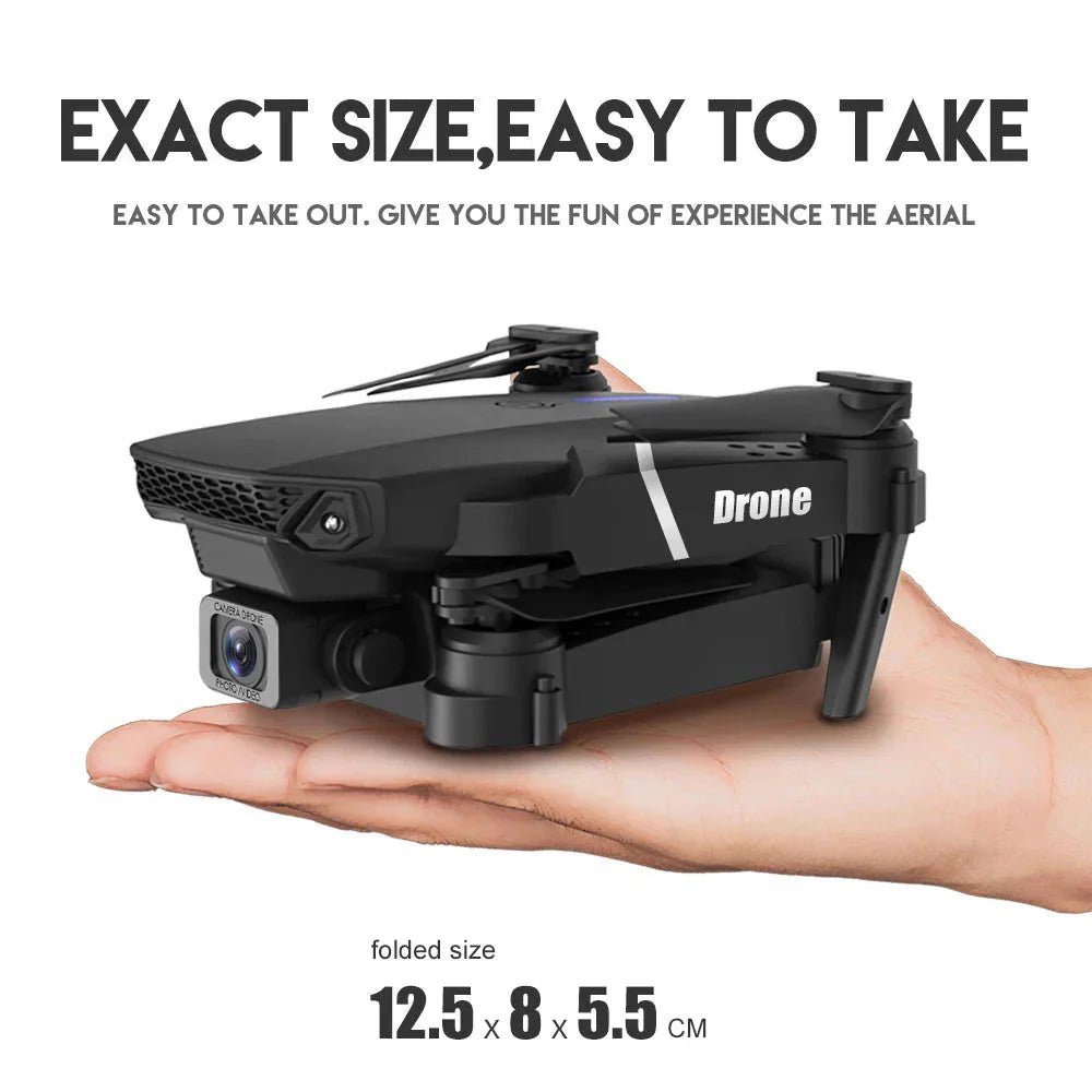 E88 Pro Foldable Quadcopter Drone - WIFI FPV, HD 4K Camera, Altitude Hold - TrendyTechWorldTrendyTechWorldTrendyTechWorldE88 Pro Foldable Quadcopter Drone - WIFI FPV, HD 4K Camera, Altitude Hold