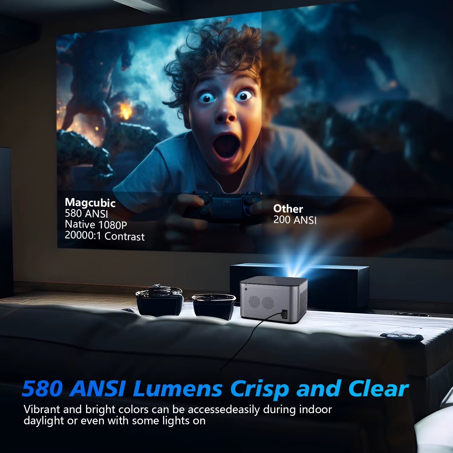 Android 11 4K Smart Projector 580ANSI 1920*1080P Full HD Wifi6 BT5.0 Allwinner H713 Voice Control Home Cinema Theater - TrendyTechWorldTrendyTechWorld313110799727TrendyTechWorldAndroid 11 4K Smart Projector 580ANSI 1920*1080P Full HD Wifi6 BT5.0 Allwinner H713 Voice Control Home Cinema Theater