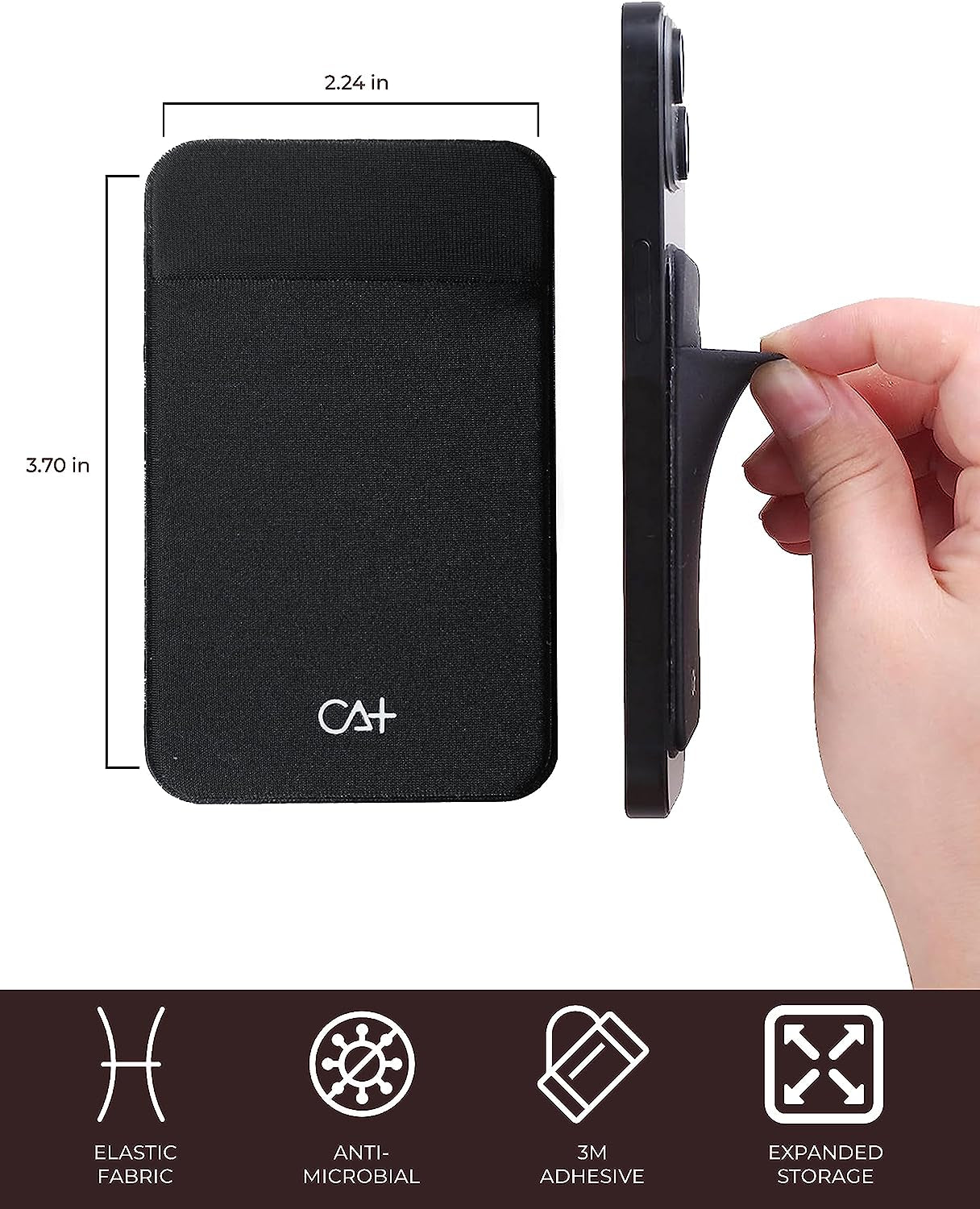 Phone Wallet Card Holder for Phone Case Sleeves Stick on Wallet for Cell Phone Card Holder Durable Adhesive Sticker ID Credit Card Holder for Back of Phone (Black + Mint) - TrendyTechWorldTrendyTechWorld313110310380TrendyTechWorldPhone Wallet Card Holder for Phone Case Sleeves Stick on Wallet for Cell Phone Card Holder Durable Adhesive Sticker ID Credit Card Holder for Back of Phone (Black + Mint)