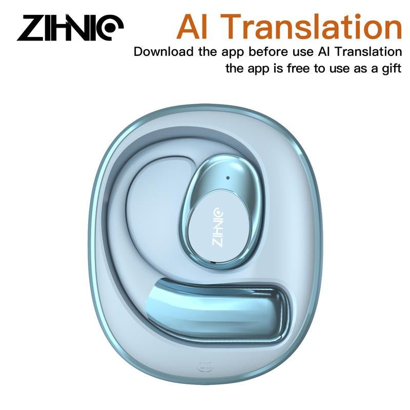ZIHNIC S09 AI Translation Earbuds Bluetooth 5.0 Wireless Open - Ear Headphones 138 Languages Support HIFI Sound Quality Chargeable Electronic Audio Headset Chargeable Electronic Audio Headset Pink - TrendyTechWorldTrendyTechWorld726084707771TrendyTechWorldZIHNIC S09 AI Translation Earbuds Bluetooth 5.0 Wireless Open - Ear Headphones 138 Languages Support HIFI Sound Quality Chargeable Electronic Audio Headset Chargeable Electronic Audio Headset Pink