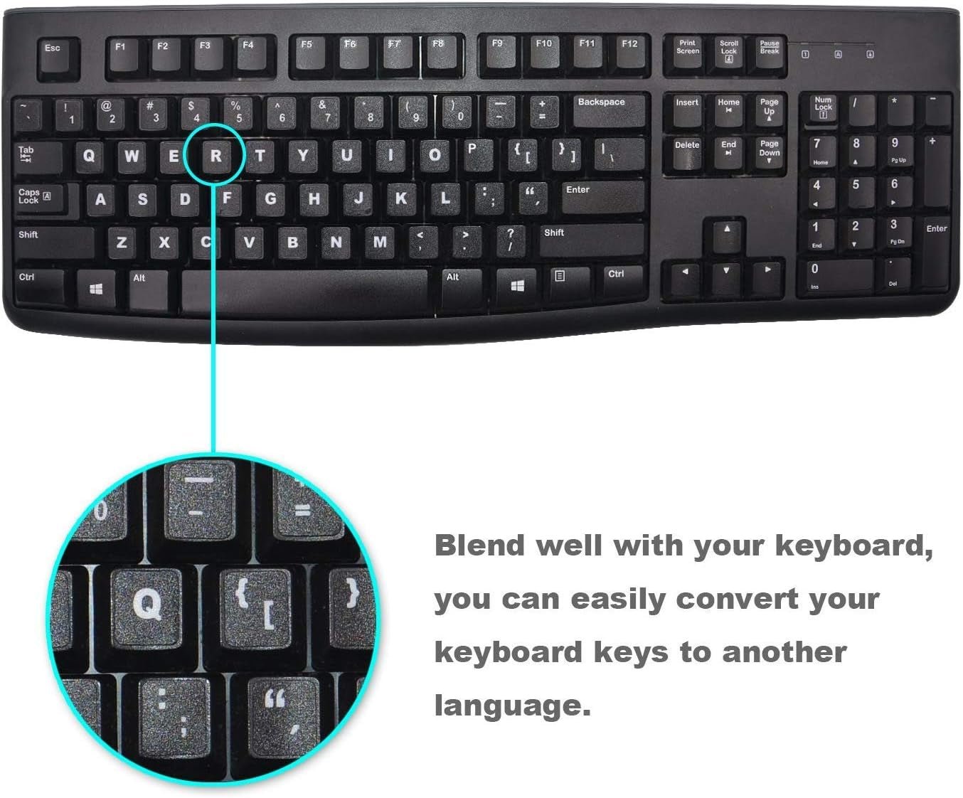 2PCS Universal English Keyboard Stickers, Matte Replacement English Keyboard Stickers with White Font on Black Background for Laptops and Desktops, Keyboard Alphabet Stickers - TrendyTechWorldTrendyTechWorld313044882809TrendyTechWorld2PCS Universal English Keyboard Stickers, Matte Replacement English Keyboard Stickers with White Font on Black Background for Laptops and Desktops, Keyboard Alphabet Stickers
