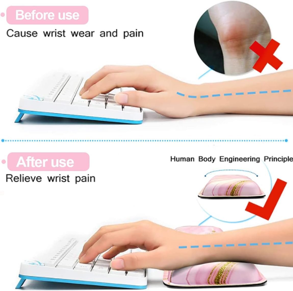 Keyboard Wrist Rest Mouse Pad Wrist Support for Computer Desktop/Laptop/Notebook Memory Foam Keyboard Pad Ergonomic Hand Rest Wrist Cushion for Home Office Gaming - Pink Fluid - TrendyTechWorldTrendyTechWorld7445018659636TrendyTechWorldKeyboard Wrist Rest Mouse Pad Wrist Support for Computer Desktop/Laptop/Notebook Memory Foam Keyboard Pad Ergonomic Hand Rest Wrist Cushion for Home Office Gaming - Pink Fluid
